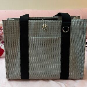Lululemon Athletica Black and Gray Tote Bag